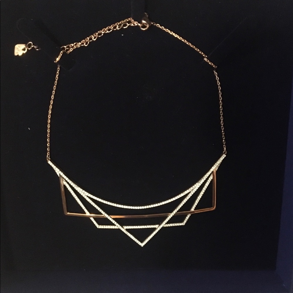 Swarovski Rose Gold Necklace with Crystals